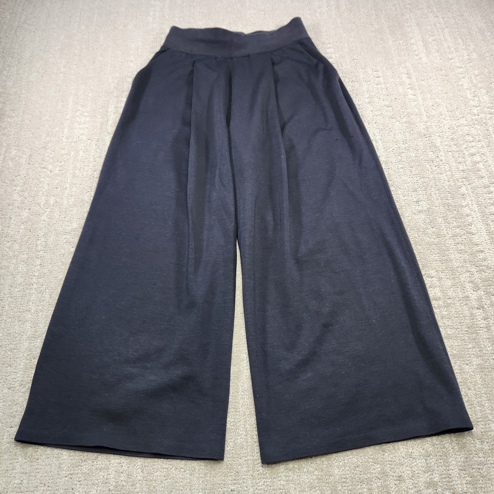 Lululemon Pants Women 4 Can You Feel The Pleat Crop 21" Black Wide Leg Pleated